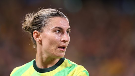 Steph Catley wore the armband in both matches against Korea.