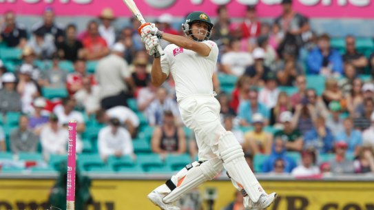 Khawaja in action on debut at the SCG.