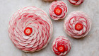 Marbled strawberry pavlovas by pastry chef Cédric Grolet.