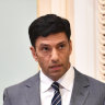 The Member for Bundamba,  Lance McCallum is seen delivering his maiden speech at Queensland Parliament House on Tuesday. 