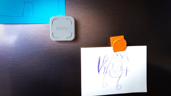 AFR Steph Claire Smith BRICK  Case study for a story on people trying to break up with their phones (or at least get some space) because they’re worried about the effect they’re having on mood/focus/creativity. Steph is a young rich lister and founder of KIC - a fitness app. She got a Brick - a device that blocks you out of certain apps for certain times of the day. She thinks that building discipline/your ability to log off is another muscle you have to train. Brick on the fridge. Tuesday 13th January  2026 Melbourne Photo by Eamon Gallagher