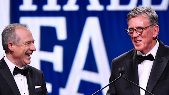 Kelvin Templeton, interviewed by Gerard Whately, was a popular inductee to the Hall of Fame.