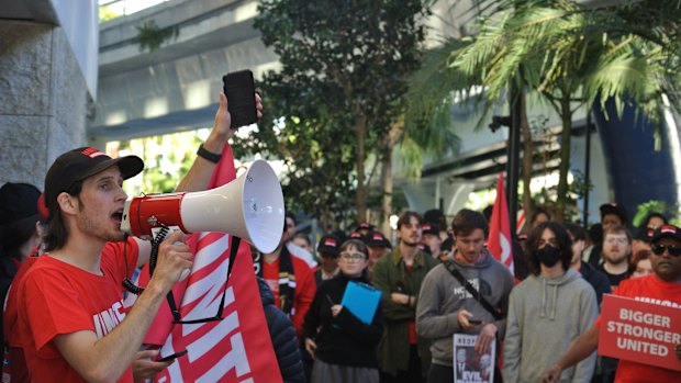 Star Brisbane casino workers have walked off the job on Friday.