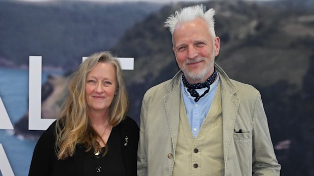 Raynor Winn and her husband Moth Winn at a screening of The Salt Path in May.  However, there are doubts about aspects of her memoir. 