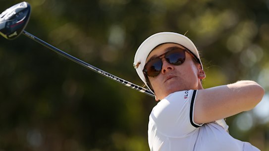 Hannah Green is within two shots of the lead at the Australian Open.