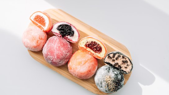 Happy New Year mochi filled with sweetness.