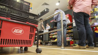 Metcash, which supplies IGA supermarkets, dropped 13.5 per cent to $2.63 on Tuesday. 