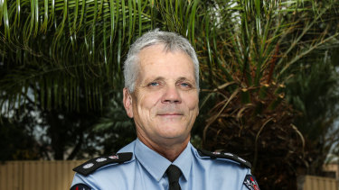 Fire and Rescue NSW deputy commissioner Malcolm Connellan was bitten three times by a black snake. Picture: GEORGIA MATTS