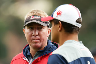 Time was up ... Trent Robinson has made peace with the fact Latrell Mitchell is no longer a Rooster.