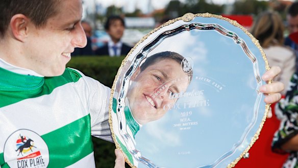 Damian Lane with his Cox Plate.