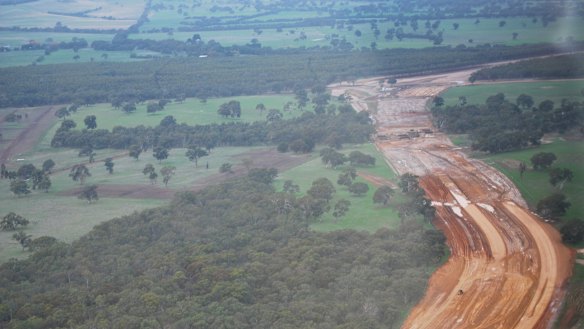 Tree removal along the Western Highway between April and June in 2015 during the first stage of duplication works,  between Beaufort and Buangor. 
