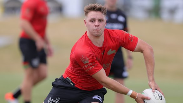 Blake Taaffe trains during grand final week.