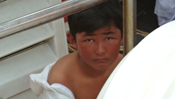 Omid Jafary, 10, who lost his father, uncle and cousin on an asylum boat that sank off the Indonesian coast in 2012.