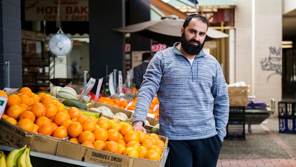 Terik Jabal from the Mawson Halal Market. He's worried about another supermarket moving into Mawson.