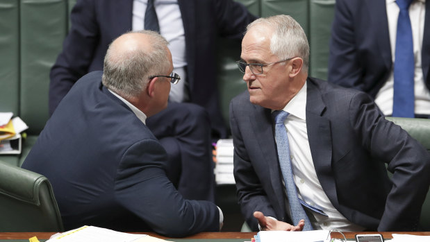 Treasurer Scott Morrison and Prime Minister Malcolm Turnbull