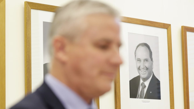 Nationals leader Michael McCormack is being stalked by Barnaby Joyce.