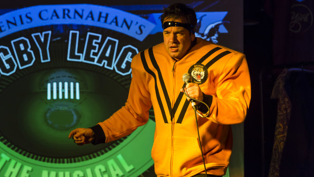 Denis Carnahan in Rugby League the Musical, as former player Wayne Pearce.