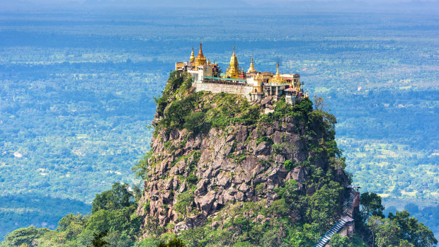 Mount Popa in Myanmar, home to the newly identified primate.