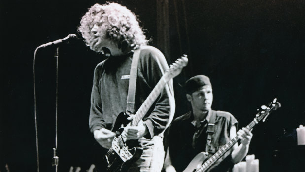 Pearl Jam perform the night before at Flinders Park in Melbourne. 