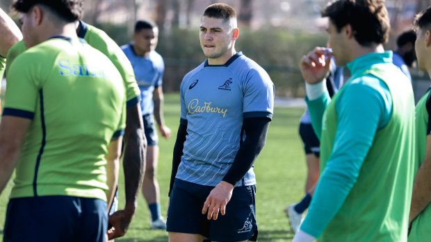 James O’Connor training with the Wallabies in Mendoza.