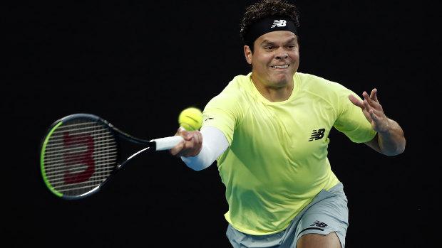 Milos Raonic could not break the Djokovic serve.