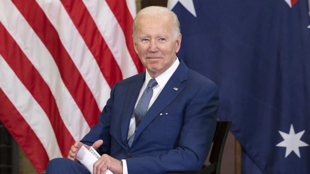 Baby formula diplomacy: US President Joe Biden thanks Bubs Australia chief Kristy Carr.