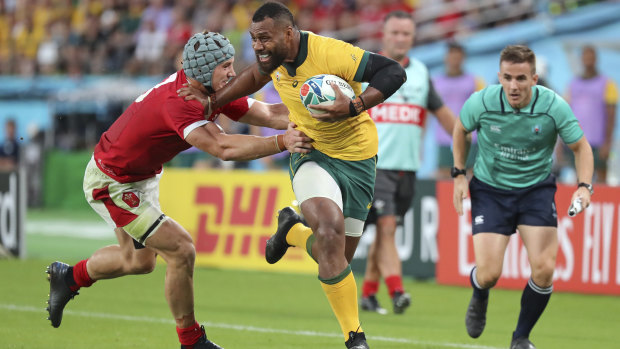 Headed to rugby league? Samu Kerevi's frustrations boiled over in Tokyo. 
