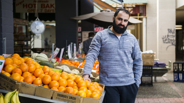 Terik Jabal from the Mawson Halal Market. He's worried about another supermarket moving into Mawson.