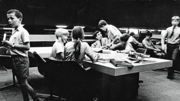 Children at Dickson Library, circa 1968.