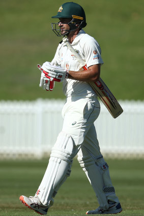 Joe Burns made just four runs in two innings during the tour match.