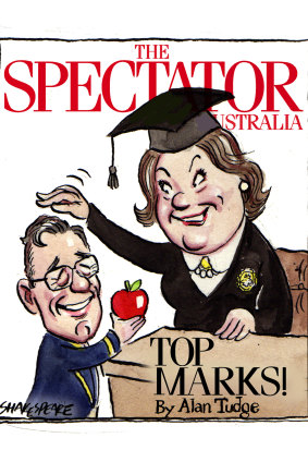 School principles: Alan Tudge and Gina Rinehart.