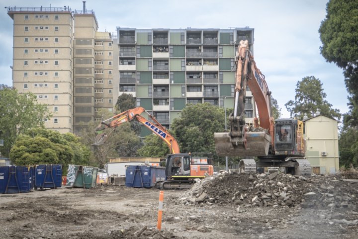 Work at the Horace Petty estate in Melbourne’s South Yarra, the largest of the four sites included in the contract, will replace the 204 low-rise homes.