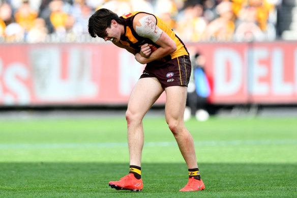 Hawthorn’s Will Day won’t need surgery on his shoulder, but is in doubt for the club’s first final.