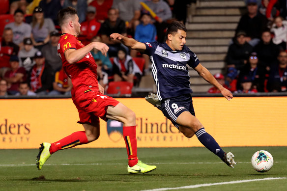 Melbourne Victory forward Andrew Nabbout failed to capitalise on several chances against Adelaide.