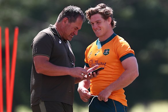 Dave Rennie and former Wallabies captain Michael Hooper had a strong relationship.