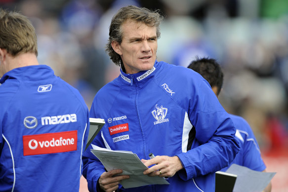 Dani Laidley when coaching North Melbourne in 2008. Photo used with permission.