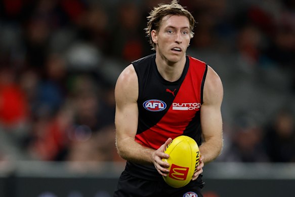 A calm head in chaotic times: Essendon’s Will Setterfield.