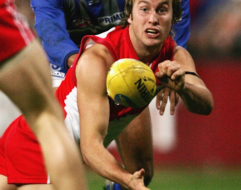 Former AFL star Jude Bolton, a man who can’t be chased down.