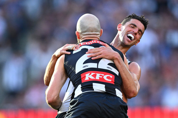 Veterans Steele Sidebottom and Scott Pendlebury became dual premiership players for their club last season, but have been below their best so far in 2024.