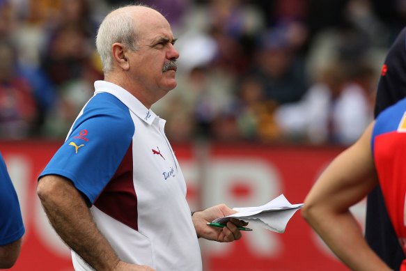 Matthews during his time as coach at Brisbane, where he won three premierships.