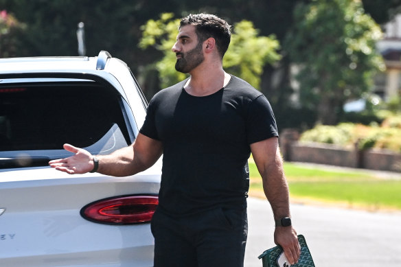 Rashid Alshakshir outside a home he owns in the Melbourne suburb of Essendon. 