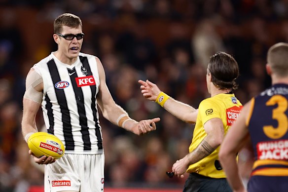 Mason Cox made an impact on his return to the Collingwood team.