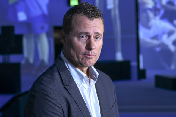 Australian Davis Cup icon Lleyton Hewitt at the launch of the 2025 Australian Open.