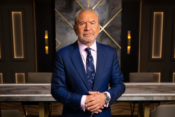 Lord Alan Sugar on the set of The Celebrity Apprentice at Sydney University.