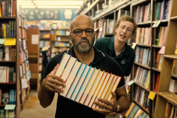 Jeffrey Wright plays disgruntled author Thelonious “Monk” Ellison in a scene from American Fiction.