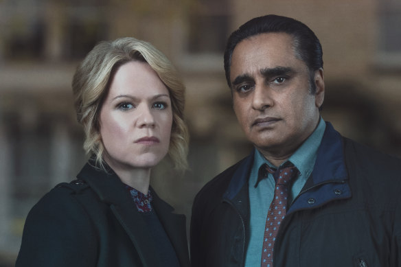 It's fair to say that DCI Jess James (Sinead Keenan) does not get on well with DI Sunny Khan (Sanjeev Bhaskar) when she first joins the unit that investigates the circumstances of a murder victim.