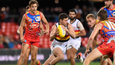 Luke Brown of the Crows was part of the dominant display against the Suns.