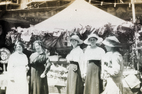 Women from Wagga Wagga, seen here in 1916, joined thousands across the nation to raise funds for the war effort. 
