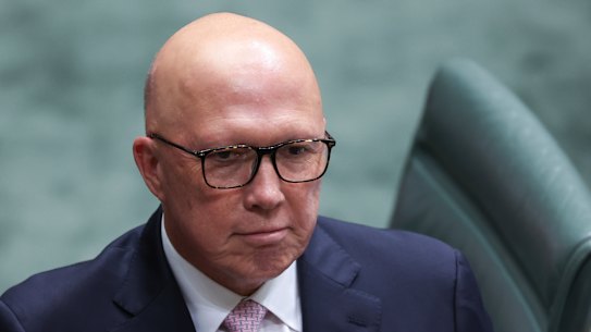 Opposition Leader Peter Dutton in the first question time of the year.