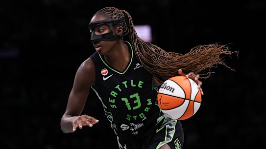 Ezi Magbegor will wear a mask during the FIBA World Cup after breaking her nose multiple times.